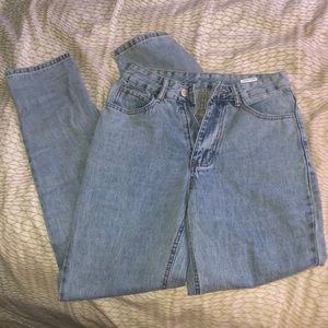 SHEIN light wash mom jeans